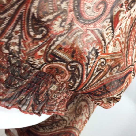 Rue 21 dramatic bell sleeve blouson Boho top - Picture 5 of 8